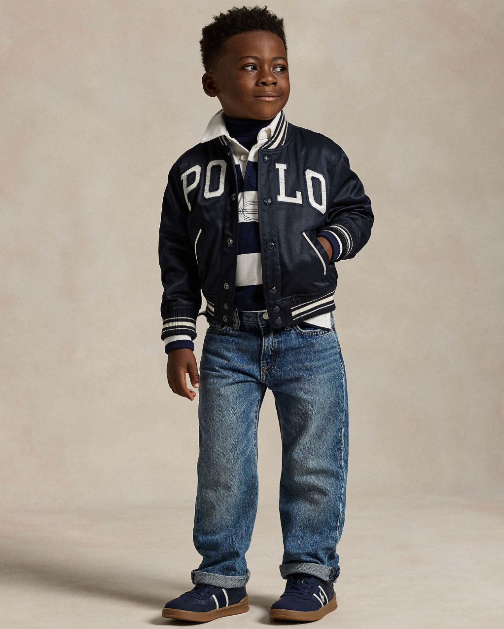 Genser Iconic Rugby White/Cruise Navy