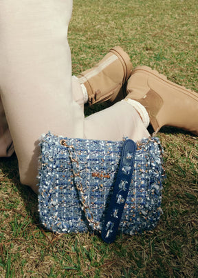 Veske Tweed Sky Blue