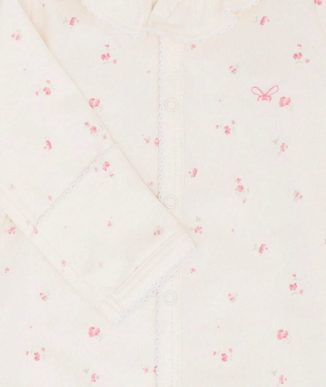 Sparkdress Rose Garden Ruffled Footie Ivory