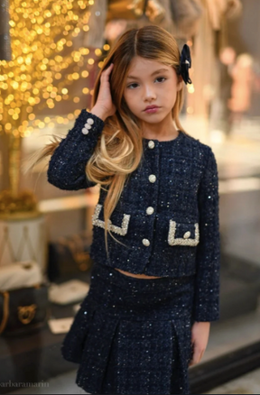 Jakke Eleni Tweed Navy