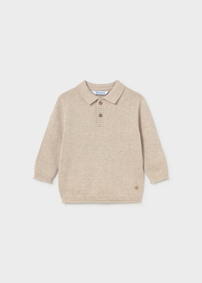Genser Polo Knit Oat