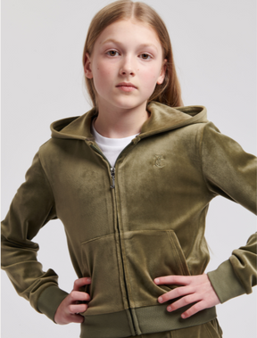 Hettejakke Tonal Zip Thru Hoodie Tea Leaf