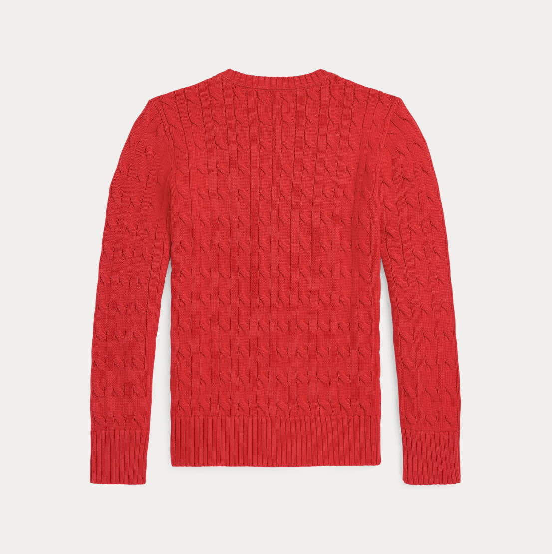Genser Cable Knit Cotton Red