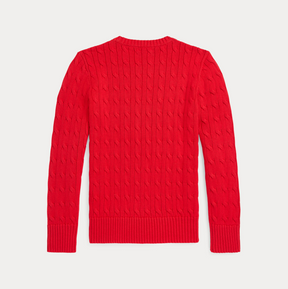 Genser Cable Knit Cotton Red
