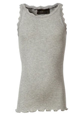 Topp Silk blonder Light Grey Melange