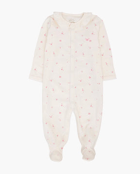 Sparkdress Rose Garden Ruffled Footie Ivory