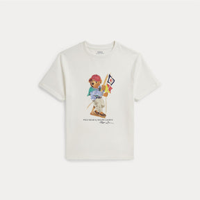 T-Skjorte Polo Bear Flag White