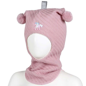 Balaclava Ull Enhjørning Pudderrosa