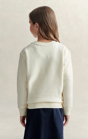 Genser Crest Crew Neck Cream