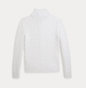 Genser Cable Full Zip White