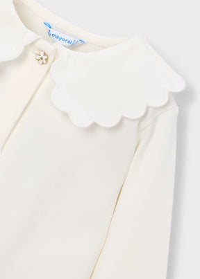 Genser Scalloped Collar Natural