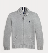 Genser Full Zip Jumper Grey