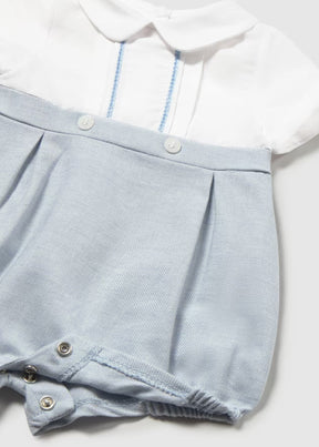 Romper Cermony Linen Blue