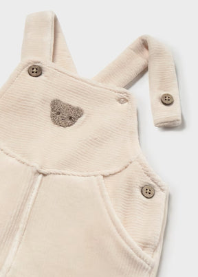 Bukse Overall Corduroy White
