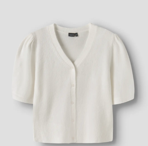 Cardigan Shorts Flodet Knit White Alyssum