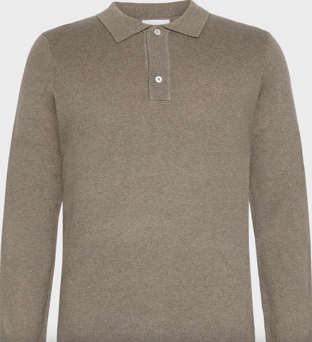 Genser GRHam LS Polo Knit Nature Melange