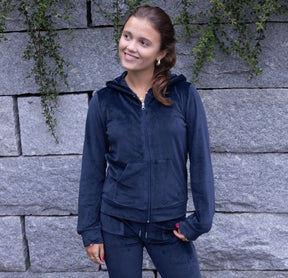 Jakke Hermine Velour Midnight Navy