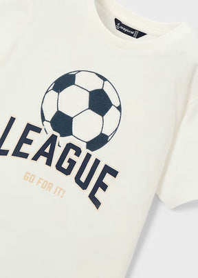 T-skjorte Football League Cream