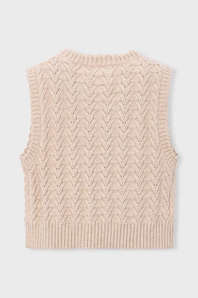 Vest Knitting Beige Vigo