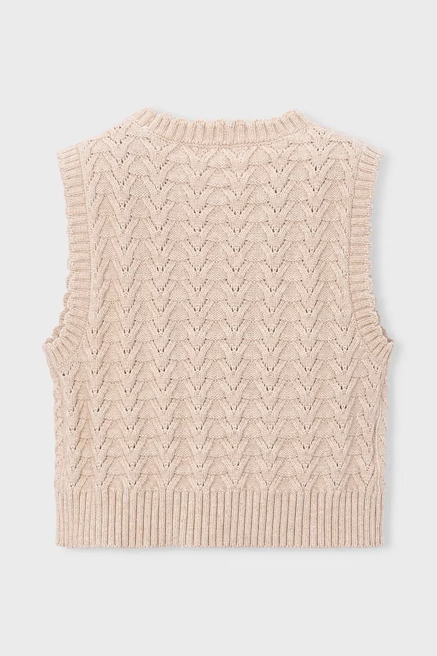 Vest Knitting Beige Vigo