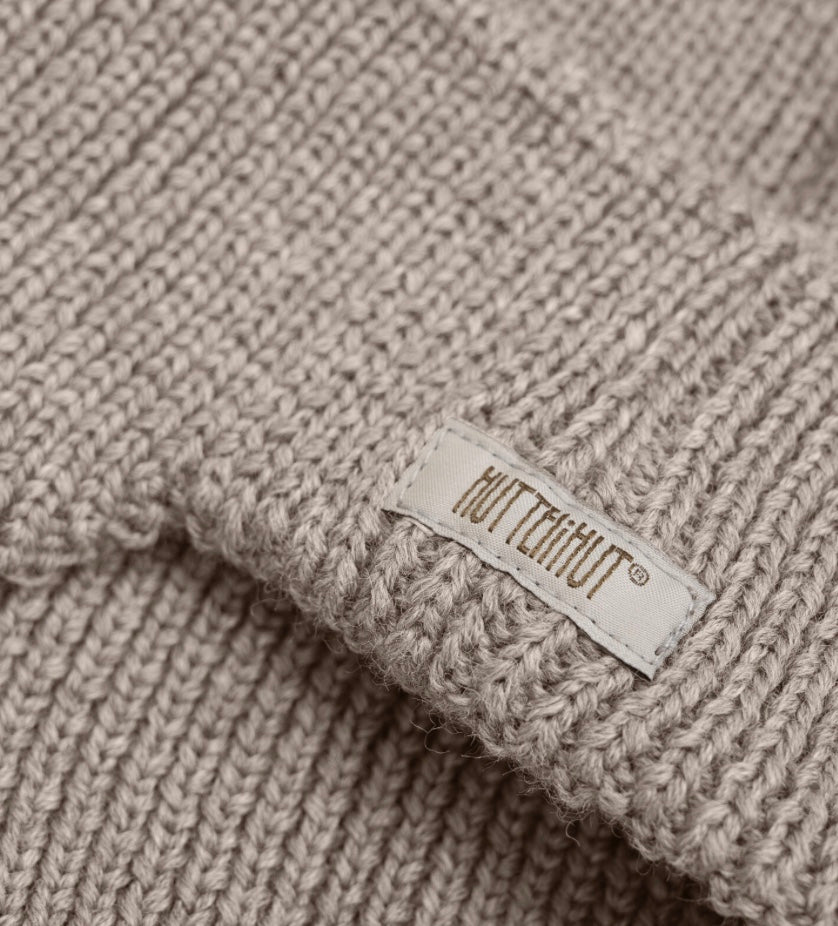 Lue Wool Knit Windstop Camel Melange