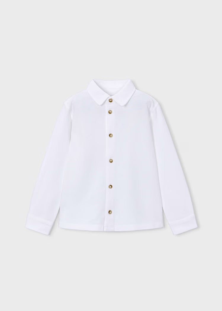 Skjorte Pique Knit White