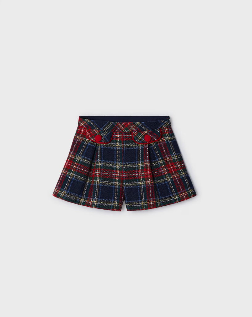 Shorts Checked Navy Cherry