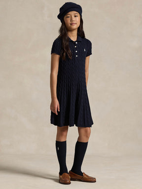 Kjole Cable-Knit Navy