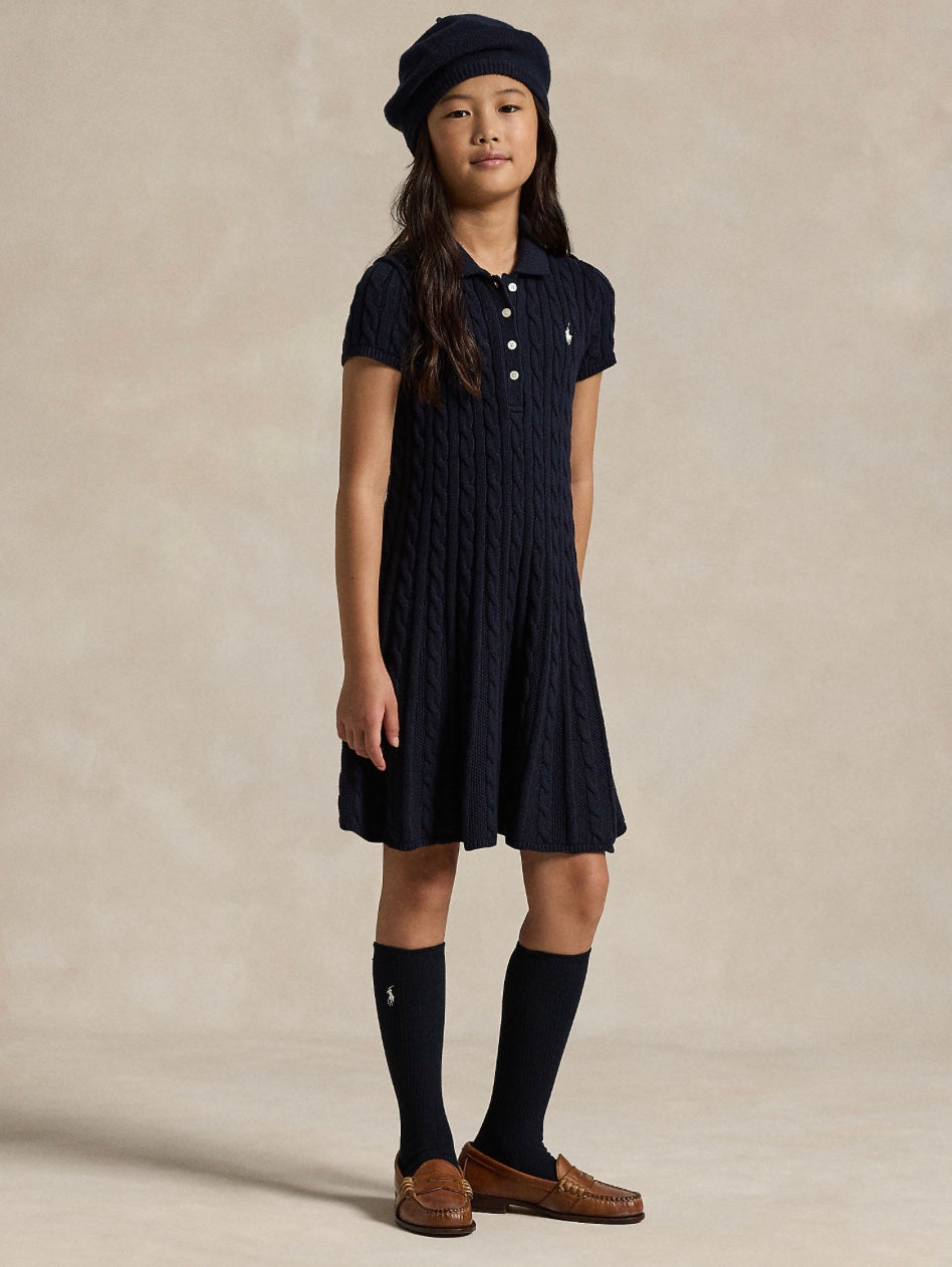 Kjole Cable-Knit Navy