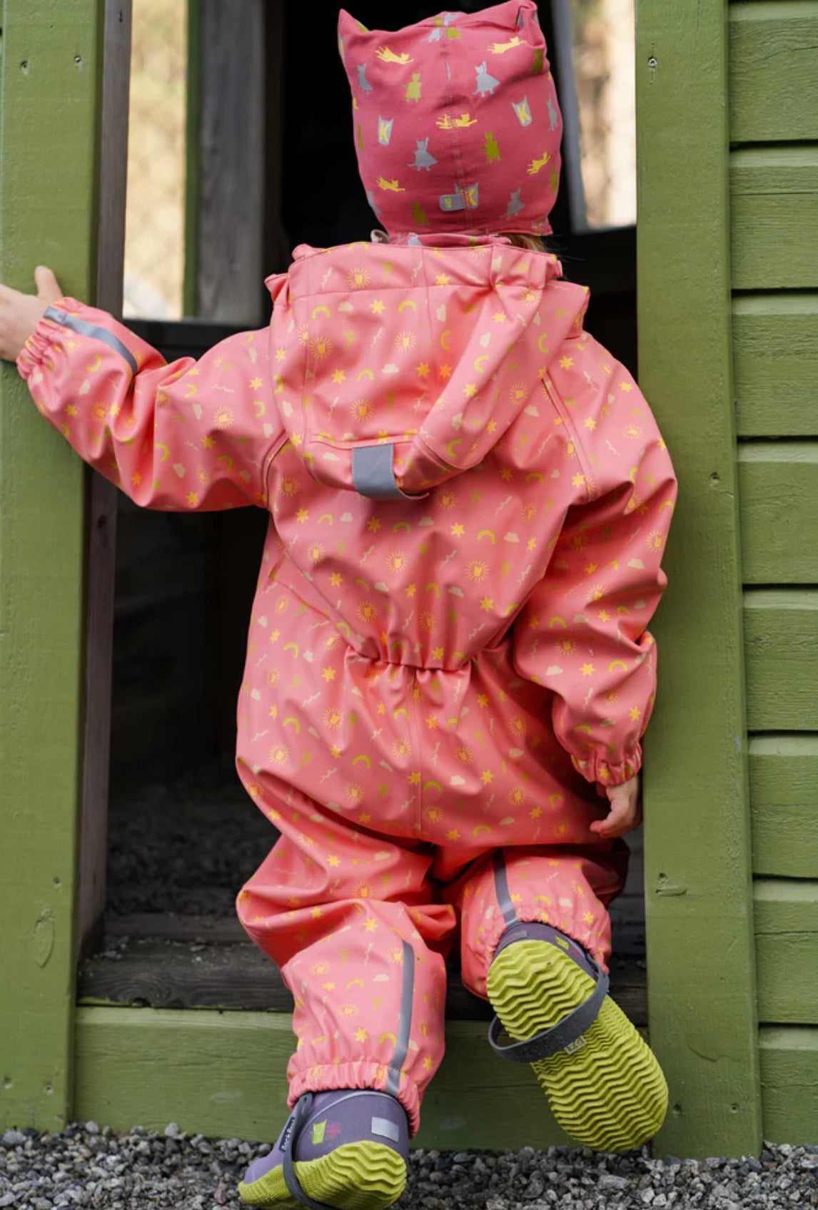 Babyregndress Dugg Stokkrose