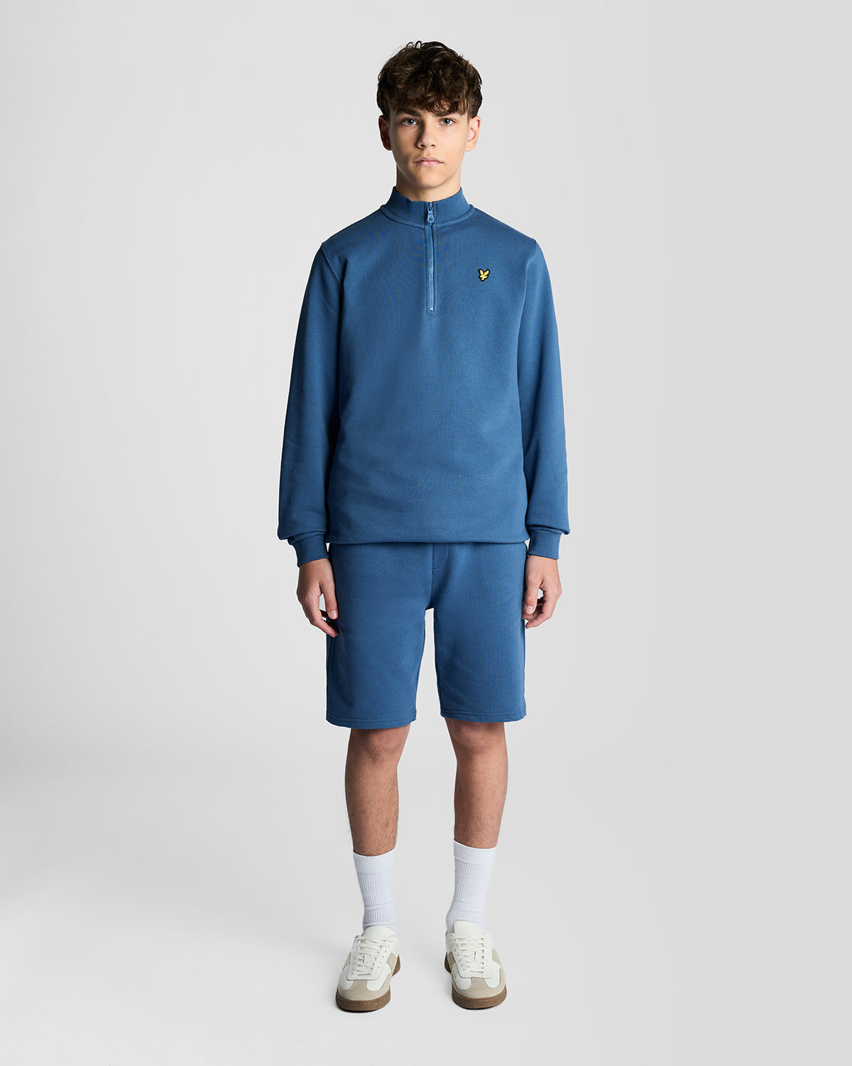 Genser Zip Pullover Dark Cornflower