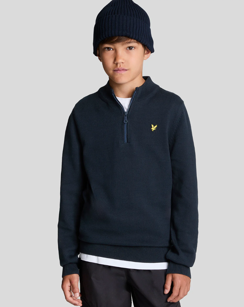 Genser 1/4 Zip Jumper Dark Navy