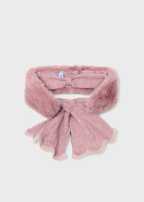 Skjerf Knit Faux Fur Crystal