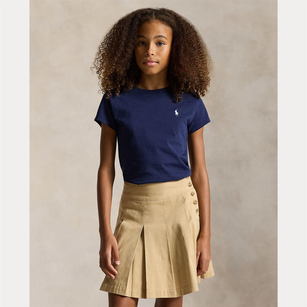 T-skjorte Girl Cotton Jersey Navy