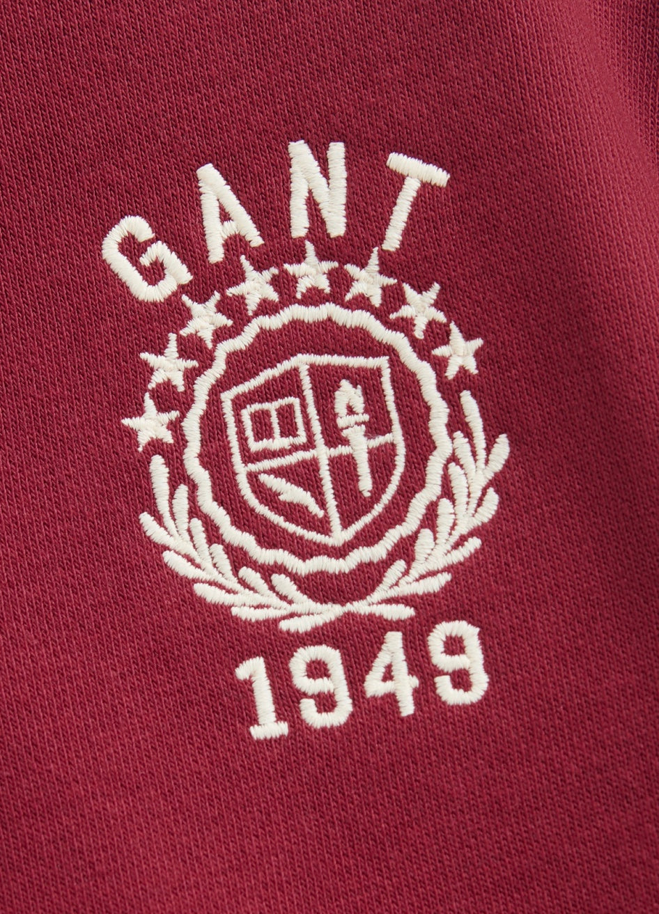Hettegenser Collegiate Graphic Zip Plumped Red