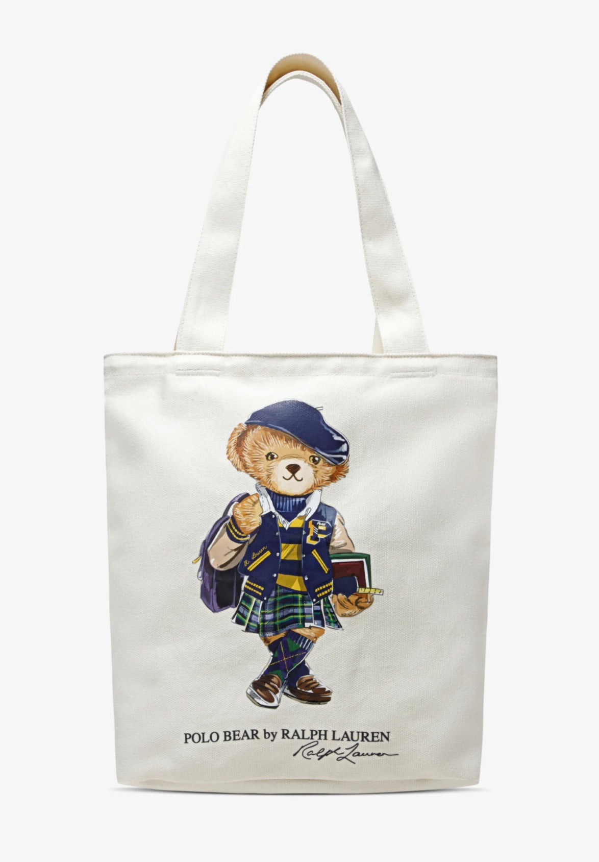 Tote Bag Polo Bear Natural Canvas