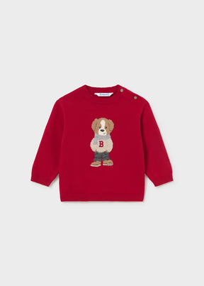 Genser Knit Dog Red