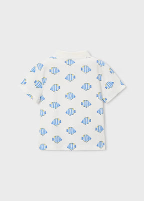 T-skjorte Polo Printed White/Blue