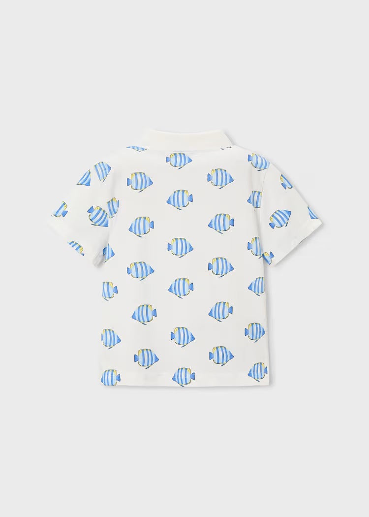 T-skjorte Polo Printed White/Blue