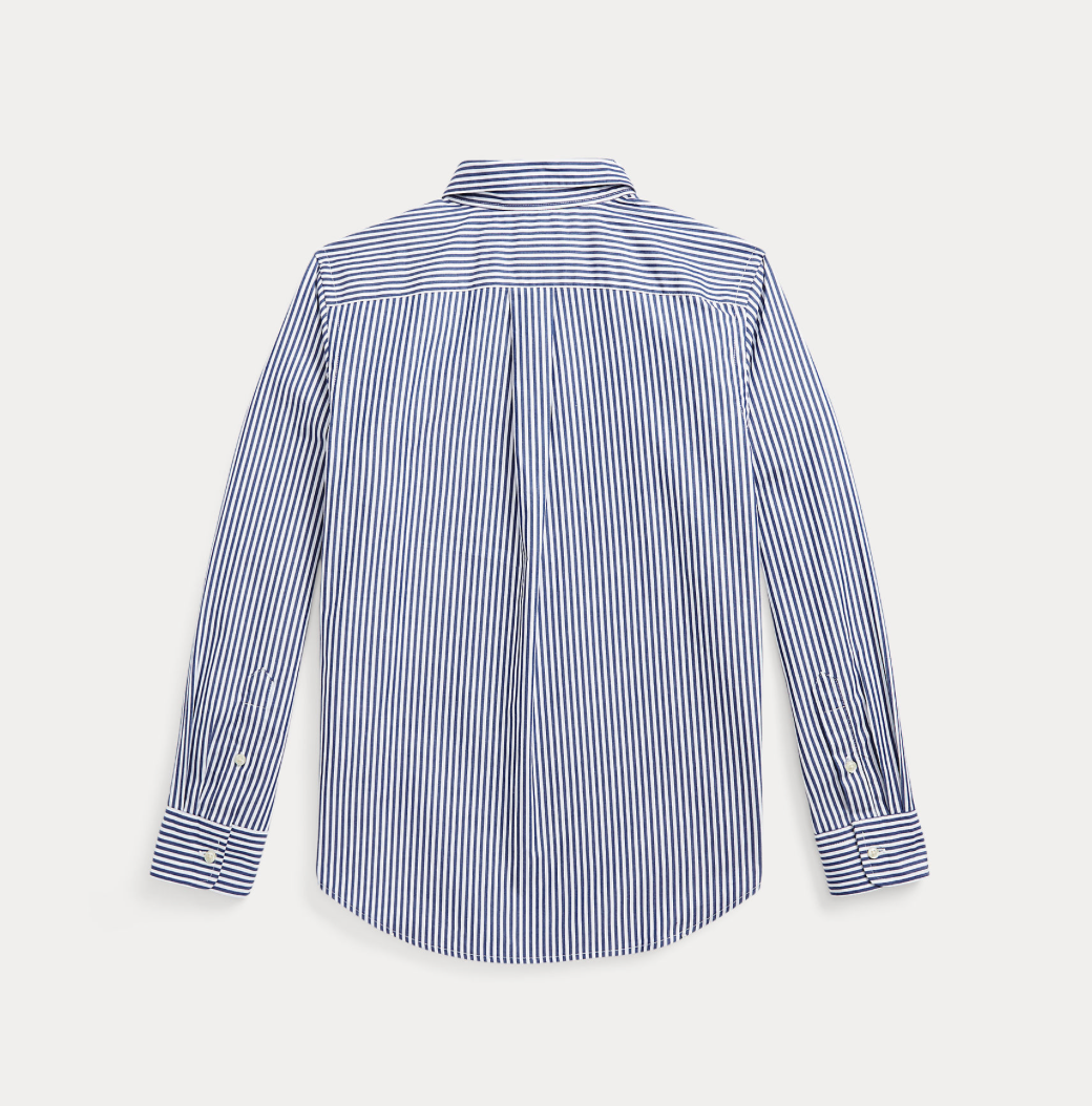 Skjorte Striped Poplin Navy/White