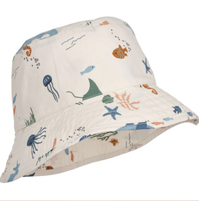 Hatt Damon printed Bucket hat Sea creature/Sandy