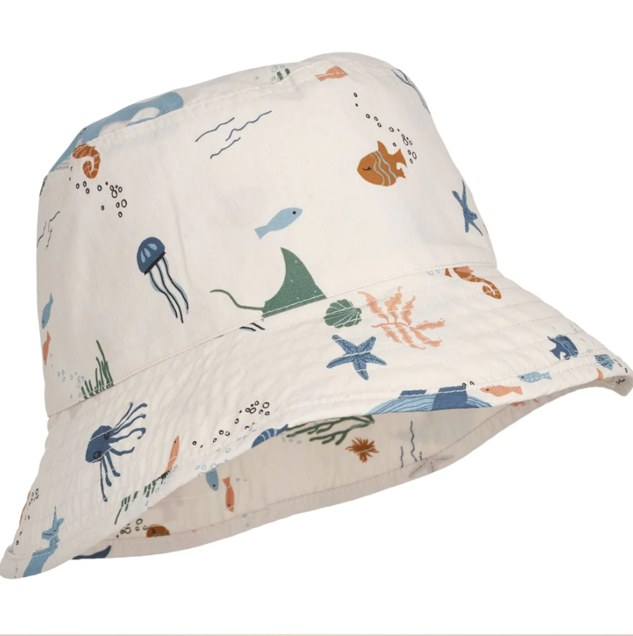 Hatt Damon printed Bucket hat Sea creature/Sandy