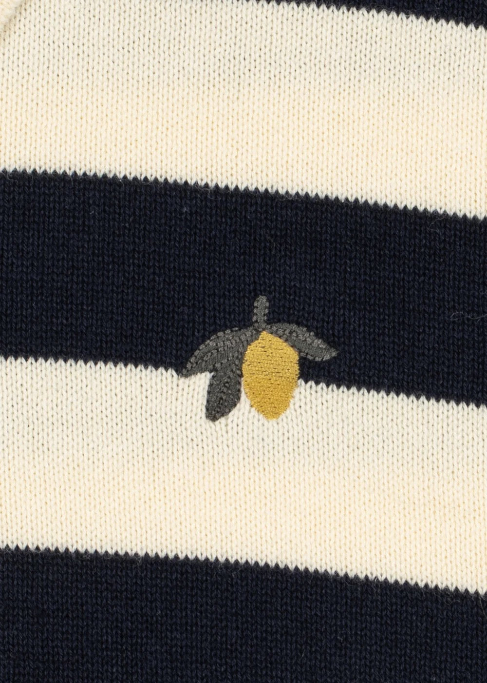 Genser Manis Knit Polo Navy Stripe