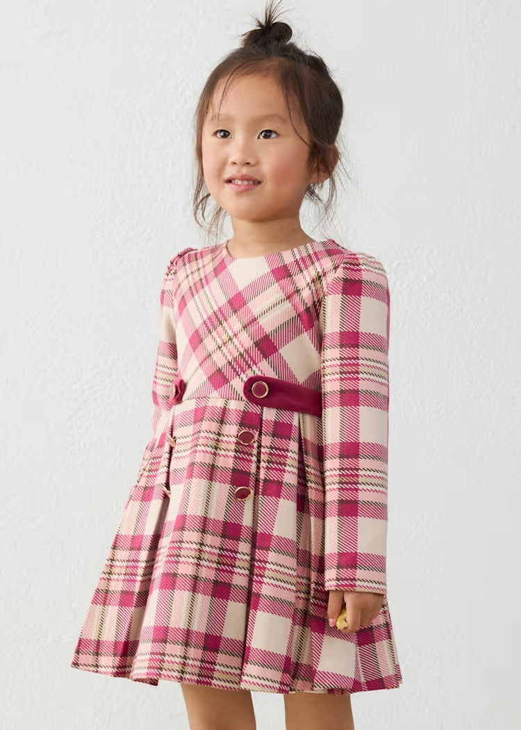 Kjole Plaid Raspberry