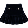 Skjørt Emilia Velvet Dark Navy