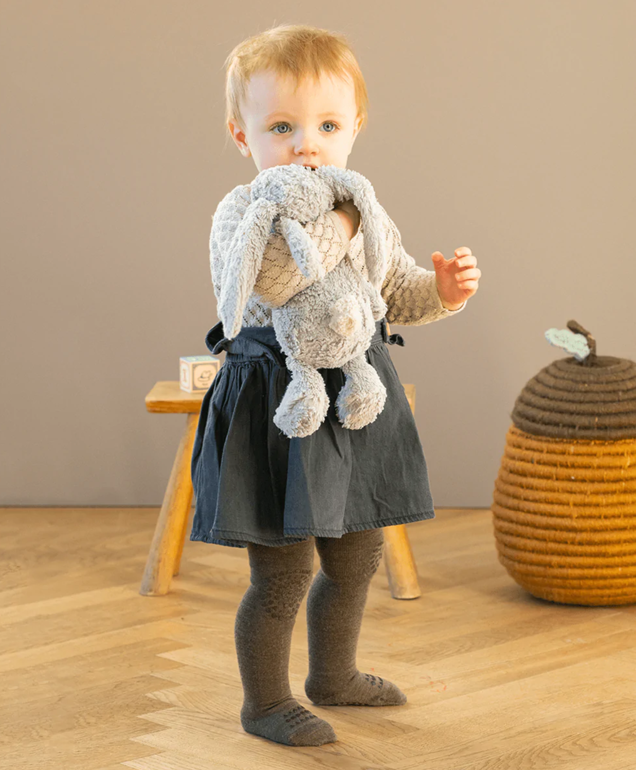 Crawling Tights Wool Brown Melange
