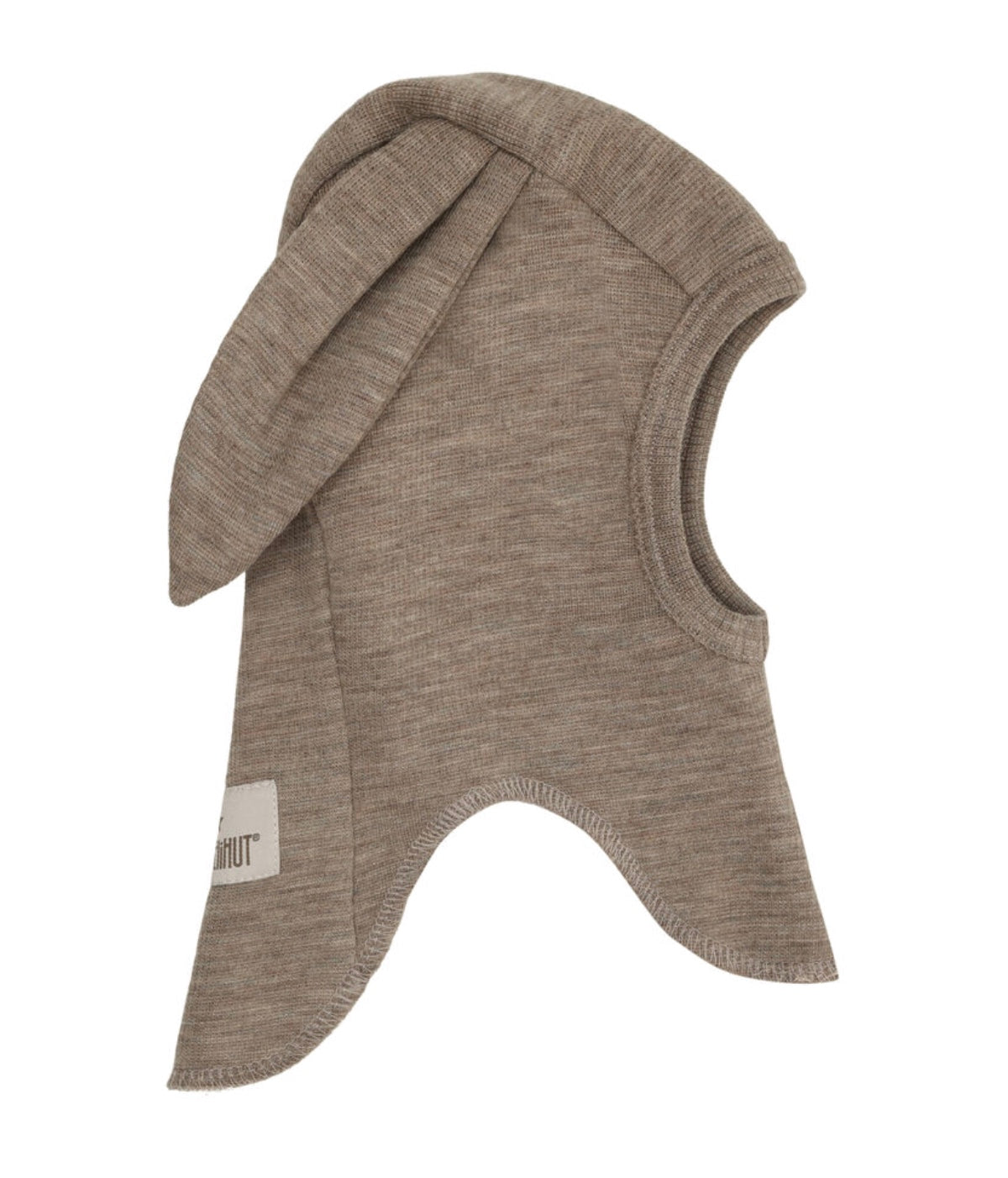 Balaclava Ears Wool Rib Savannah Melange