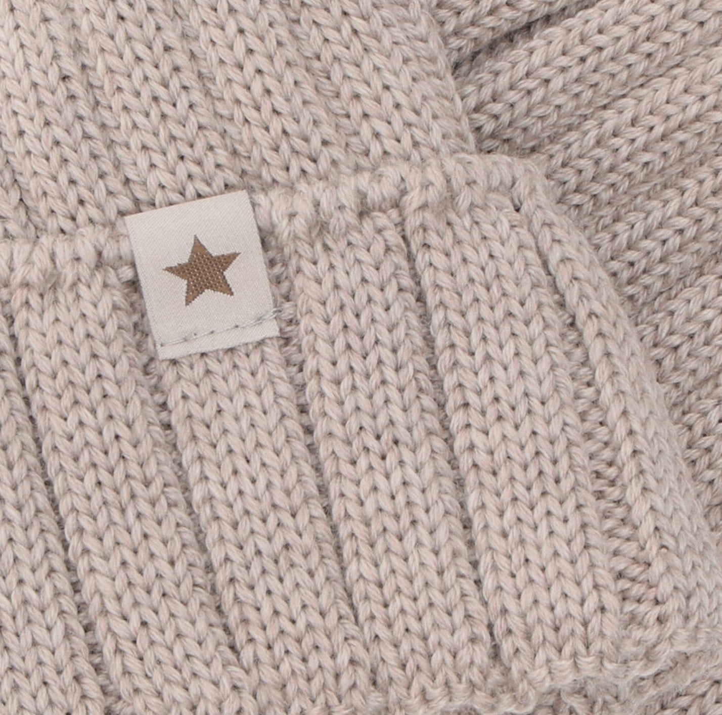 Lue Knit Alpaca Pompom Camel Melange