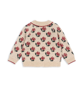 Cardigan Belou Knit Collar Rose