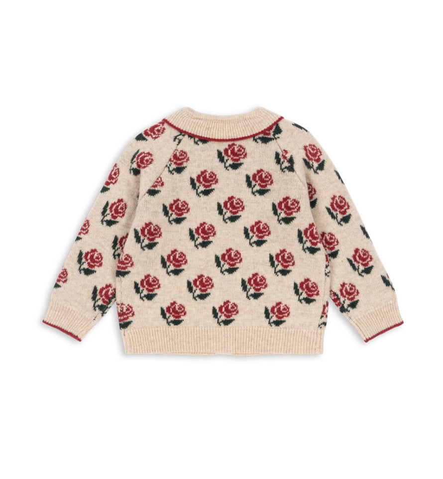 Cardigan Belou Knit Collar Rose